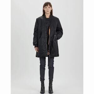 Acne Studios Coos Paw17 Black Long Bomber Jacket
